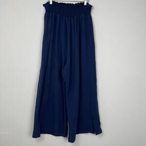 Joie Plus Size 3X Wide Leg Gauzy Pants Beachy Loungewear Smocked Waist Flowy
